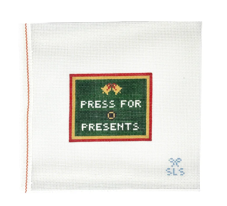 Press For Presents Needlepoint Canvas