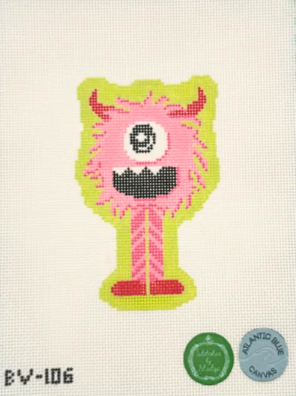Puff Ball Monster Needlepoint Canvas