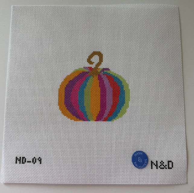 Colorful Pumpkin Needlepoint Canvas