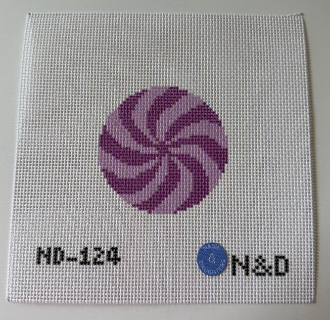 Purple Peppermint Needlepoint Canvas