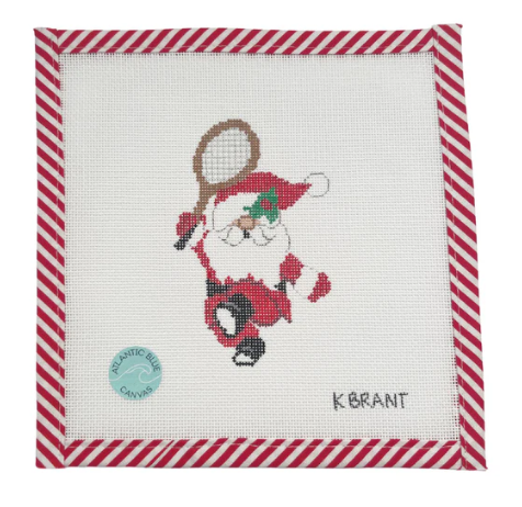 Tennis Santa Needlepoint Canvas