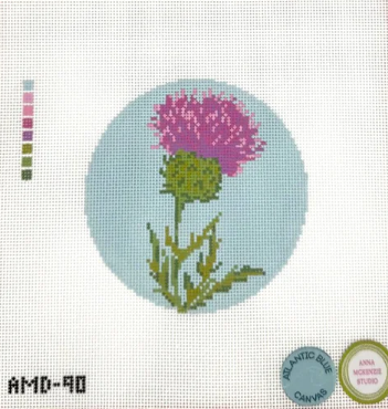 Flowers of the Bible: Thistle Needlepoint Canvas