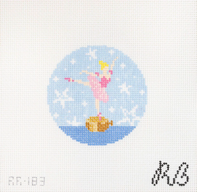 Tiny Dancer Round Needlepoint Canvas