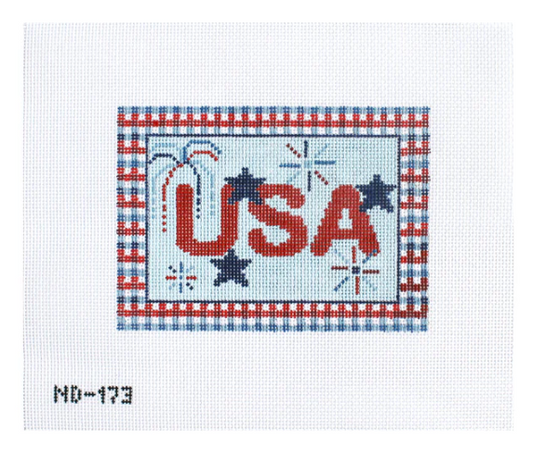 USA Sign Needlepoint Canvas