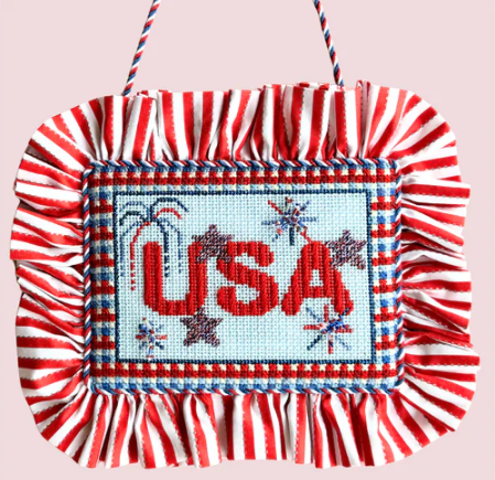USA Sign Needlepoint Canvas