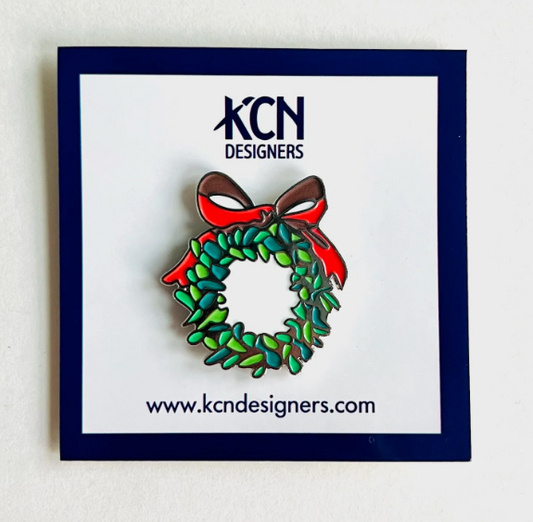 Red Bow Wreath Needleminder