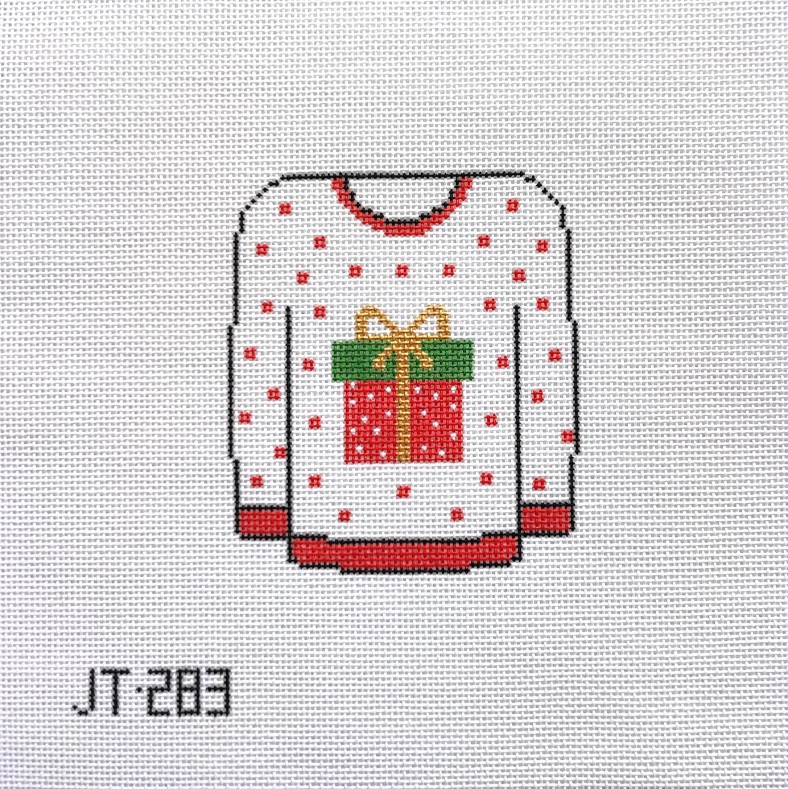 Christmas Gift Sweater Needlepoint Canvas