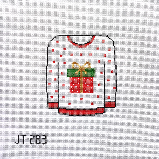Christmas Gift Sweater Needlepoint Canvas
