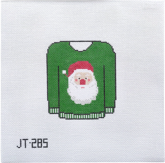 Christmas Santa Sweater Needlepoint Canvas